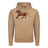 Vintage Coffee running horse Vintage Hoodie - NancyCooperArtShop
