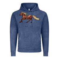 Vintage Denim running horse Vintage Hoodie - NancyCooperArtShop