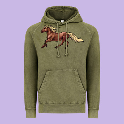 Running Horse Vintage Hoodie Designed By Nancycooperartshop