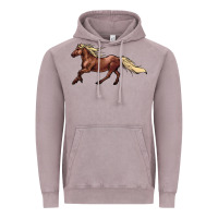 Vintage Zinc running horse Vintage Hoodie - NancyCooperArtShop