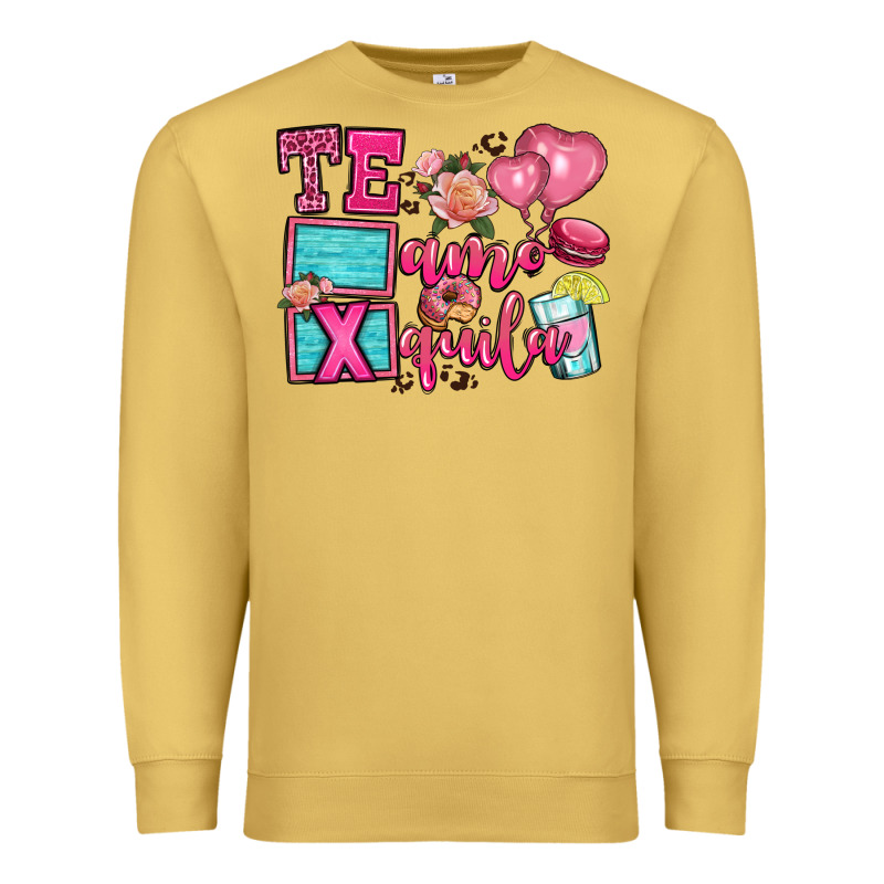 Te Amo Te Quila Premium Sweatshirt by OliviaCreatesArt | Teevron