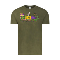Vintage Olive louisiana mardi gras Vintage Tee - MaliasSmallBusiness