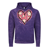 Cloud Purple floral pink glitter heart Vintage Hoodie - Jasminsmagicworld