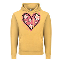 Vintage Mustard floral pink glitter heart Vintage Hoodie - Jasminsmagicworld