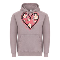 Vintage Zinc floral pink glitter heart Vintage Hoodie - Jasminsmagicworld