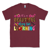 Burgundy its a beautiful day for learning Classic Tee - NancyCooperArtShop