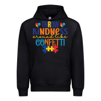 Black Throw kindness around like confetti Urban Hoodie - CowhideDigitalArt