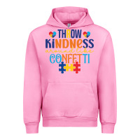 Fuchsia Pink Throw kindness around like confetti Urban Hoodie - CowhideDigitalArt