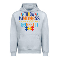 Heather Grey Throw kindness around like confetti Urban Hoodie - CowhideDigitalArt