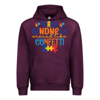 Mauve Wine Throw kindness around like confetti Urban Hoodie - CowhideDigitalArt
