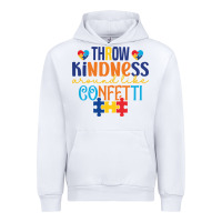 White Throw kindness around like confetti Urban Hoodie - CowhideDigitalArt