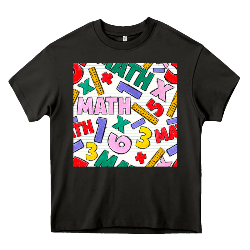Math Seamless Pattern Heavy Core Tee by BundleAndBundleShop | Teevron