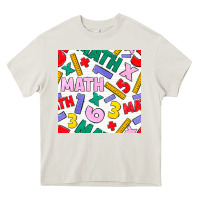 Cream math seamless pattern Heavy Core Tee - BundleAndBundleShop