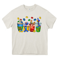 Cream autism coffee cup Heavy Core Tee - AdoDesignShop
