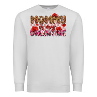 Dove Grey mommy is my valentine olıvıa Premium Sweatshirt - OliviaCreatesArt