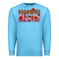Ocean Blue mommy is my valentine olıvıa Premium Sweatshirt - OliviaCreatesArt