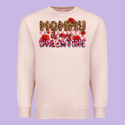 Mommy Is My Valentine Olıvıa Premium Sweatshirt Designed By Oliviacreatesart
