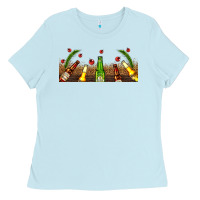 Baby Blue beer party for christmas Ladies Tee - AdoDesignShop