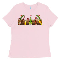 Bubblegum Pink beer party for christmas Ladies Tee - AdoDesignShop