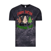 Cloud Black farm fresh christmas tree Vintage Tee - MaliasSmallBusiness