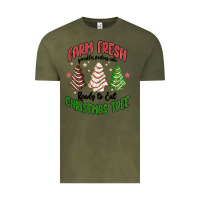 Vintage Olive farm fresh christmas tree Vintage Tee - MaliasSmallBusiness