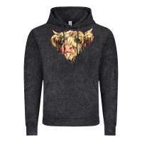 Vintage Black scottish cow Vintage Hoodie - NancyCooperArtShop