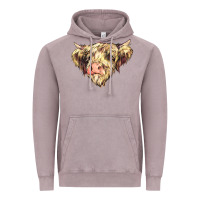 Vintage Zinc scottish cow Vintage Hoodie - NancyCooperArtShop
