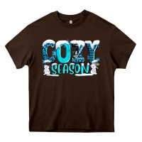 Chocolate Brown cozy season with snowman ado Heavy Core Tee - AdoDesignShop