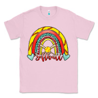 Bubblegum Pink Softball Rainbow Classic Tee - RanaPortraitStore