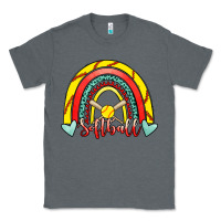 Charcoal Heather Softball Rainbow Classic Tee - RanaPortraitStore