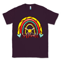 Plum Softball Rainbow Classic Tee - RanaPortraitStore