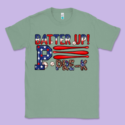Batter Up Pre K Classic Tee Designed By Jahusdesignshop