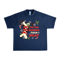 Navy tis the season tıbıa jolly Urban Heavy Tee - MaliasSmallBusiness