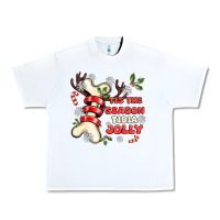 White tis the season tıbıa jolly Urban Heavy Tee - MaliasSmallBusiness