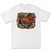 White western horse horseshoe roses sunflowers serape leopard Premium Tee - Artiststas