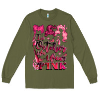 Army Green in october we wear pink Long Sleeve Tee - LillyAllenDesigns