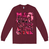 Burgundy in october we wear pink Long Sleeve Tee - LillyAllenDesigns