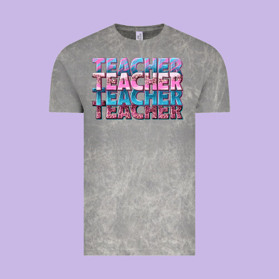 Teacher Stacked Vintage Tee Designed By Nancycooperartshop