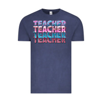 Vintage Denim teacher stacked Vintage Tee - NancyCooperArtShop