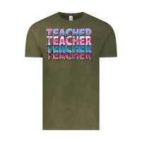 Vintage Olive teacher stacked Vintage Tee - NancyCooperArtShop