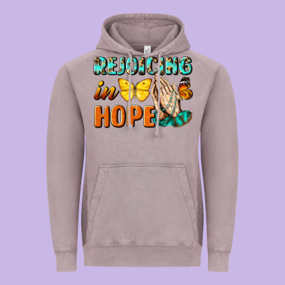 Rejoicing In Hope Vintage Hoodie Designed By Nancycooperartshop