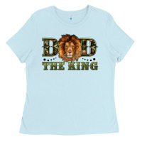 Baby Blue dad the king Ladies Tee - Artiststas