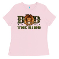 Bubblegum Pink dad the king Ladies Tee - Artiststas