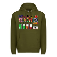 Army Green battery life of teacher Premium Hoodie - CowGirlArtShop