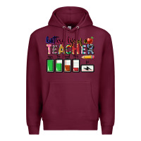 Burgundy battery life of teacher Premium Hoodie - CowGirlArtShop