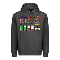 Charcoal Heather battery life of teacher Premium Hoodie - CowGirlArtShop