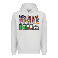 Dove Grey battery life of teacher Premium Hoodie - CowGirlArtShop