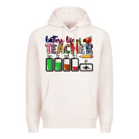 Pale Pink battery life of teacher Premium Hoodie - CowGirlArtShop