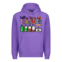 Purple battery life of teacher Premium Hoodie - CowGirlArtShop