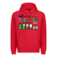 Red battery life of teacher Premium Hoodie - CowGirlArtShop